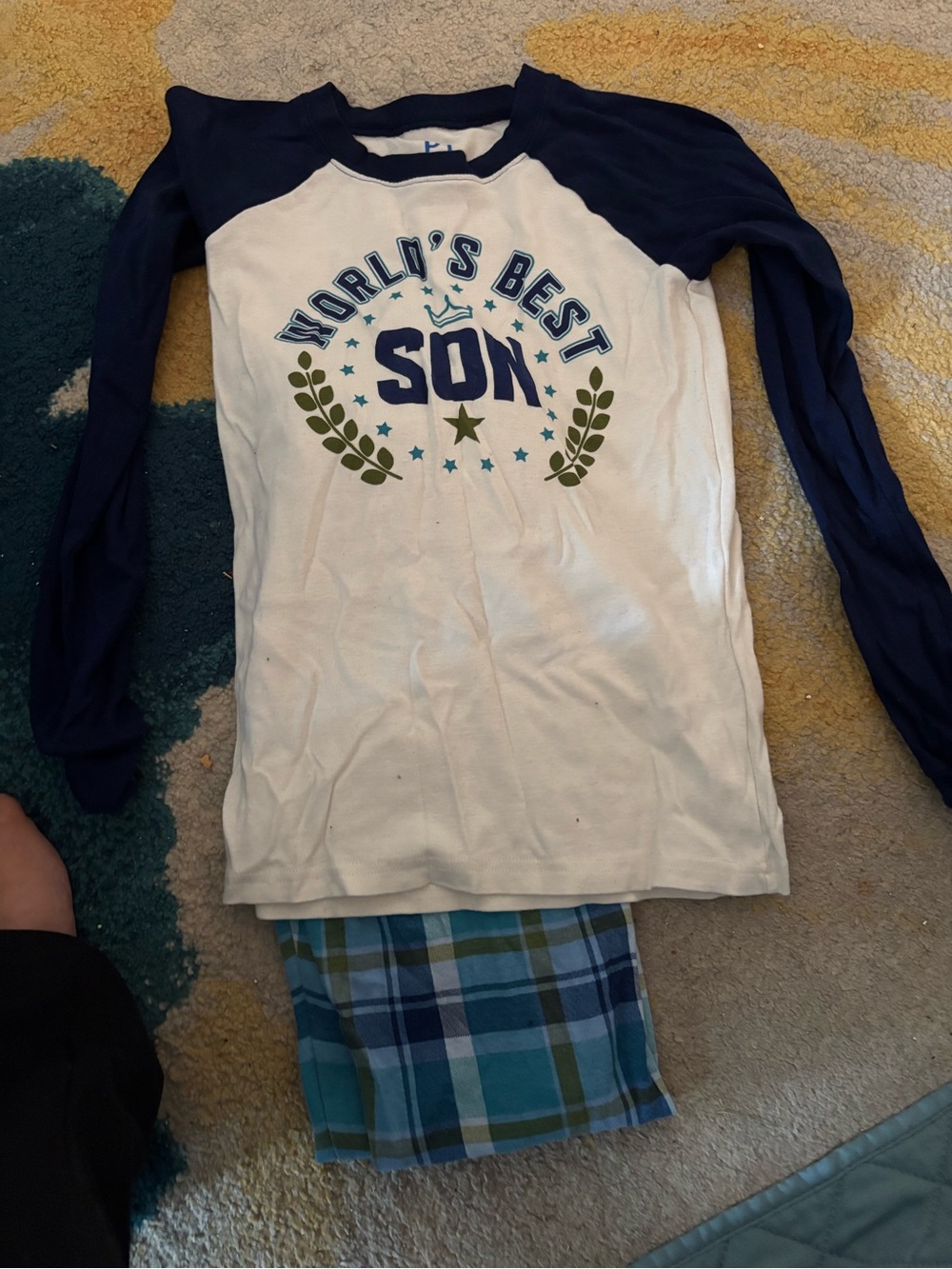 The Children's Place Navy & White "World's Best Son" Pajama Set